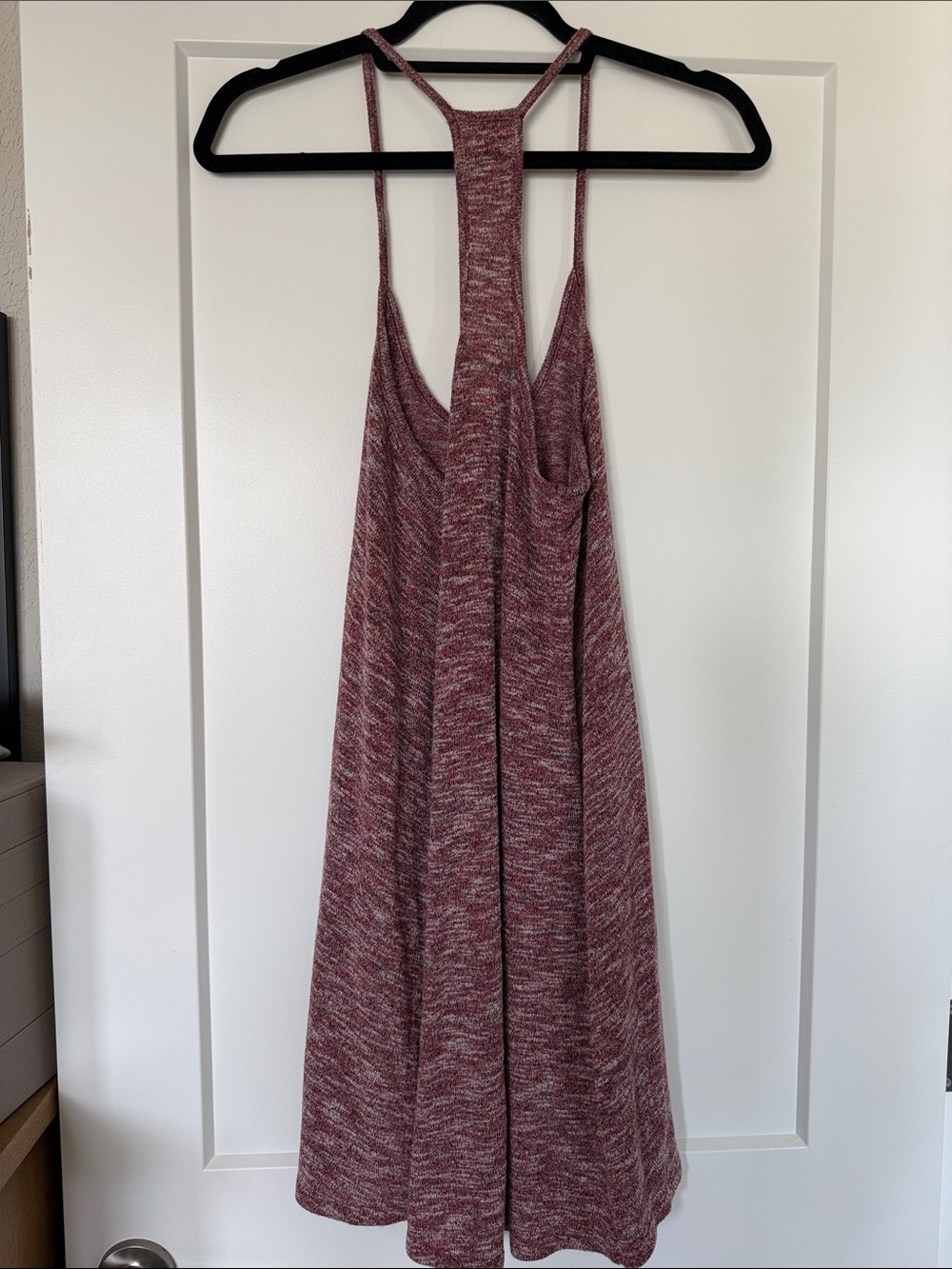 Sleeveless Marled Raspberry Racerback Tunic Dress - Picture 2 of 9